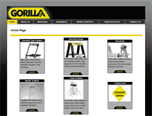 Tablet Screenshot of gorillaladders.co.nz
